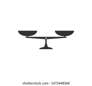 Balance scale icon. Vector illustration, flat design.