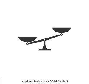 Balance scale icon. Vector illustration, flat design.
