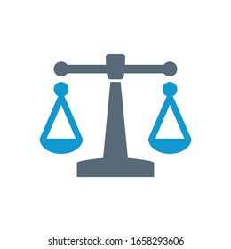 Balance scale icon (vector illustration)