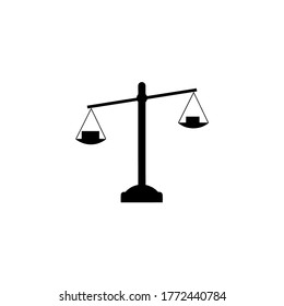 balance scale icon vector illustration logo template