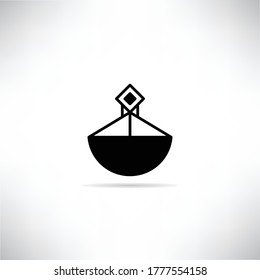 balance scale icon vector illustration on gray background