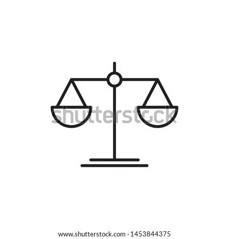 balance scale icon vector illustration