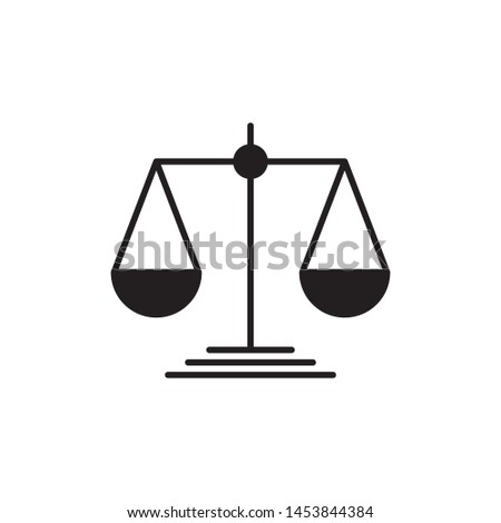 balance scale icon vector illustration