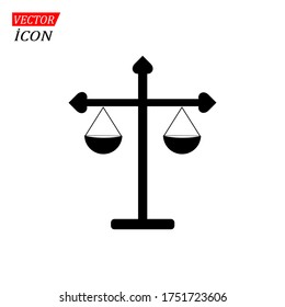 balance scale icon vector, sign