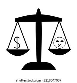 balance scale icon, which symbolizes money and honesty