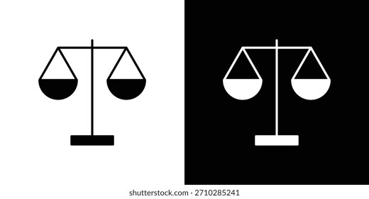 Equilibrar iconos de escala. Estilo sólido simple. Ilustración vectorial de glifos aislada