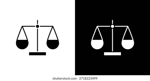 Equilibrar iconos de escala. Vector Plantilla Ilustración Símbolo Píxeles Perfecto