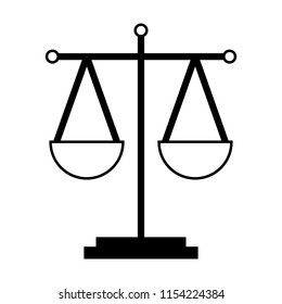 balance scale isolated icon