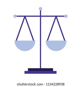 balance scale isolated icon
