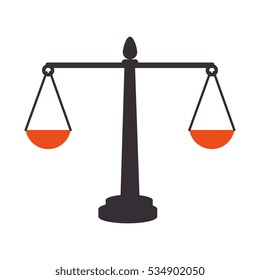 balance scale isolated icon