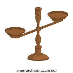 balance scale isolated on white background icon