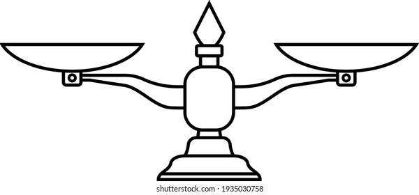 Una ilustración vectorial aislada de escala de balance.