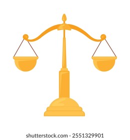 balance scale of justice icon isolated