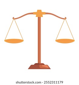 balance scale of justice icon isolated