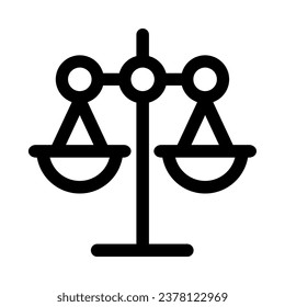 balance scale justice law Icon Outline