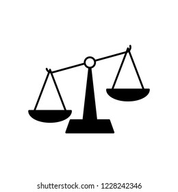 Balance, scale, libra icon, sign. Vector illustration