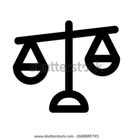 Balance Scale modern icon for professional and creative justice, law, and fairness projects