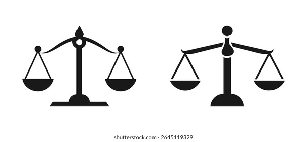 Diseño de Vector de silueta de escala de equilibrio.