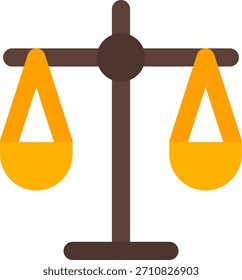 Diseño de Vector de balanza en estilo moderno, comparación financiera y concepto de justicia económica, ilustración de decisión corporativa. Icono plano
