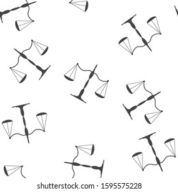 Balance scale vector icon on white isolated background seamless pattern on a white background.