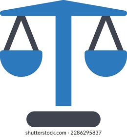 balance scale Vector illustration on a transparent background.Premium quality symbols.Glyphs vector icon for concept and graphic design.
