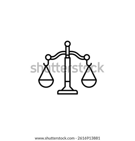 Balance Scale vector line icon icons design