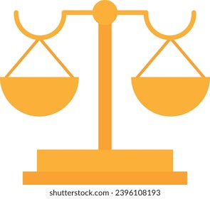 Balance Scale Weight Icon Vector Flat Illustration