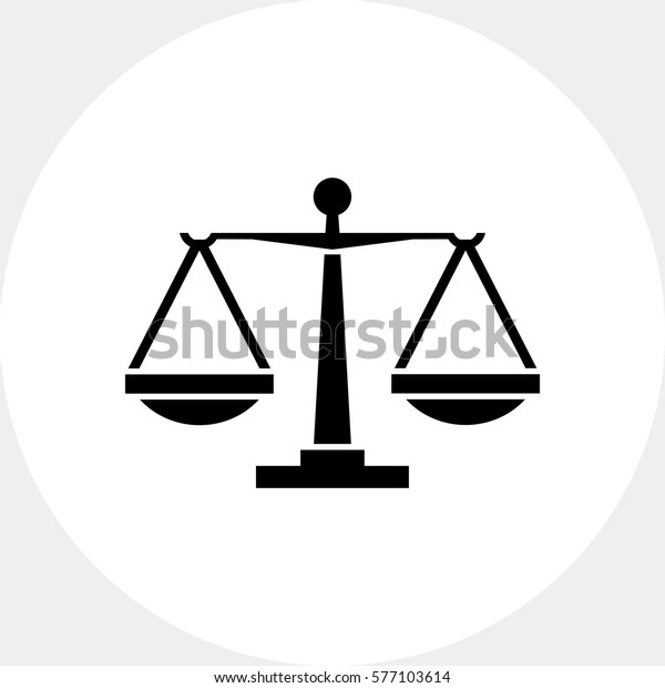 Balance Scales Icon Stock Vector (royalty Free) 577103614