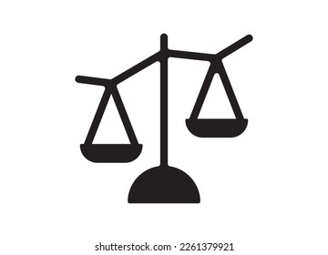 balance scales icon vector illustration