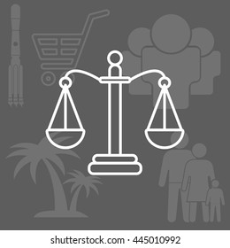 Balance (Scales) line icon