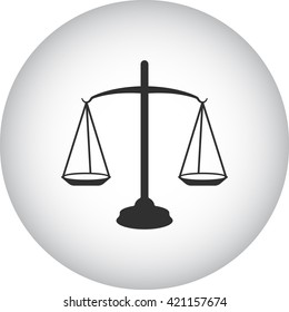 Balance Scales sign simple icon on  background