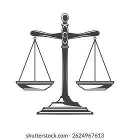 balance scales vector illustration black and white design