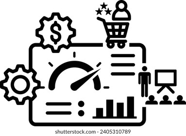 icono de cuadro de mandos de balance vector BSC
