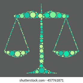 Balance shape vector design by color point