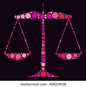 Balance shape vector design by color point