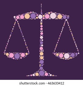 Balance shape vector design by color point
