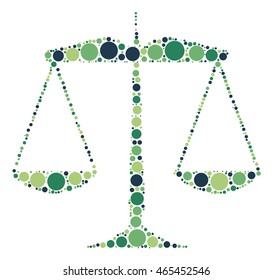 Balance shape vector design by color point