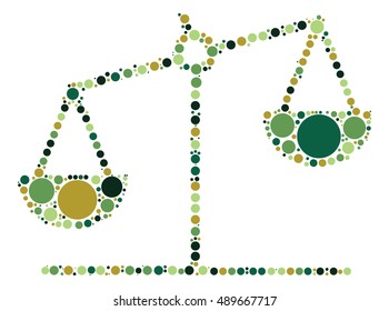 Balance shape vector design by color point