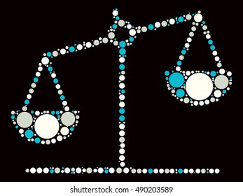 Balance shape vector design by color point
