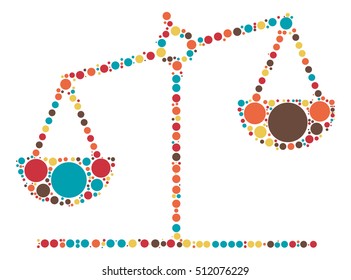 Balance shape vector design by color point