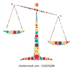 Balance shape vector design by color point
