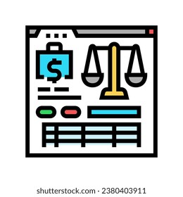 balance sheet color icon vector. balance sheet sign. isolated symbol illustration