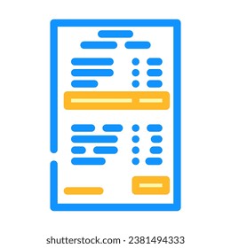 balance sheet color icon vector. balance sheet sign. isolated symbol illustration