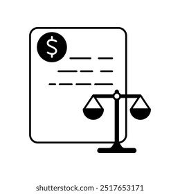 
balance sheet concept line icon. Simple element illustration. balance sheet outline symbol design.