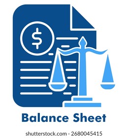Balance Sheet Glyph Two Colour Icon