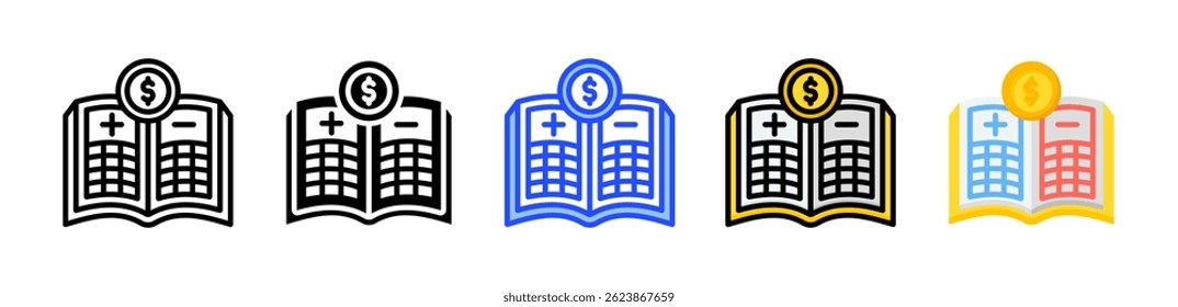 Colección De Iconos De Balance Con Varios Estilos