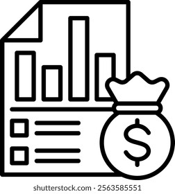 Balance Sheet Icon Element For Design