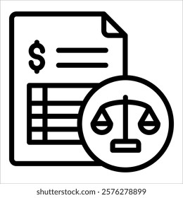 Balance Sheet Icon Element For Design