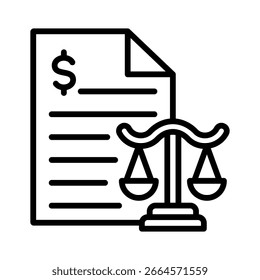 Balance Sheet Icon Element for Design