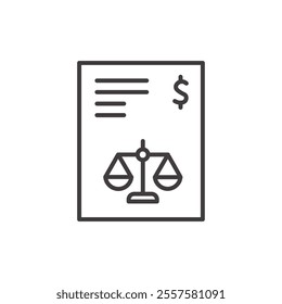 Balance Sheet Icon with Financial Document Symbol Representing Business Accounting